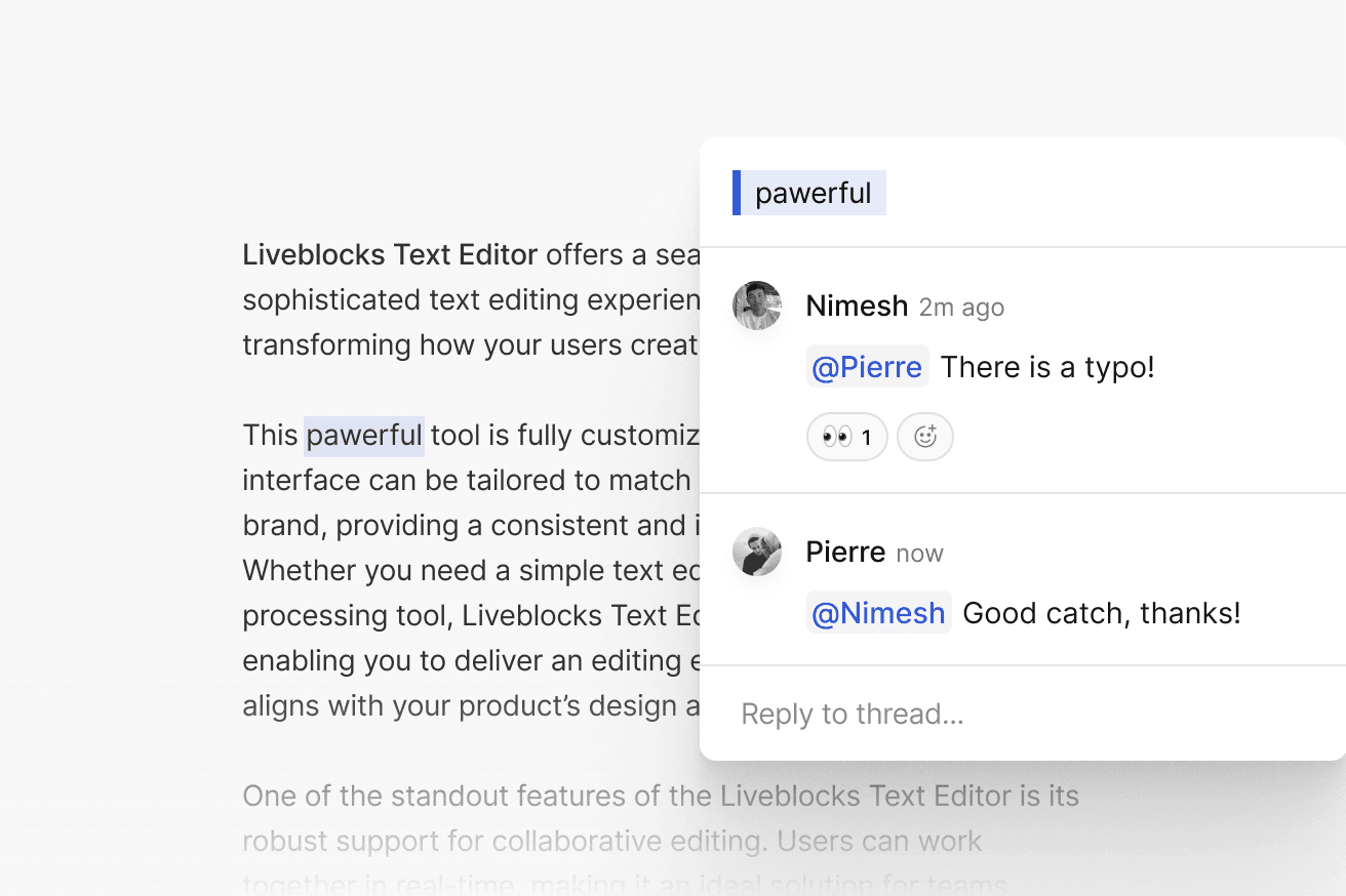 Text editor annotations
