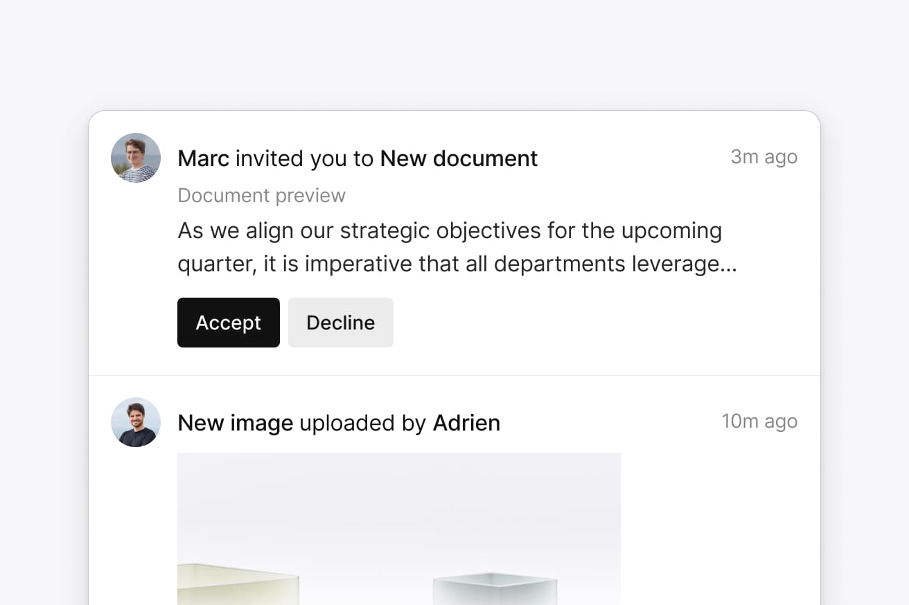 Custom notification