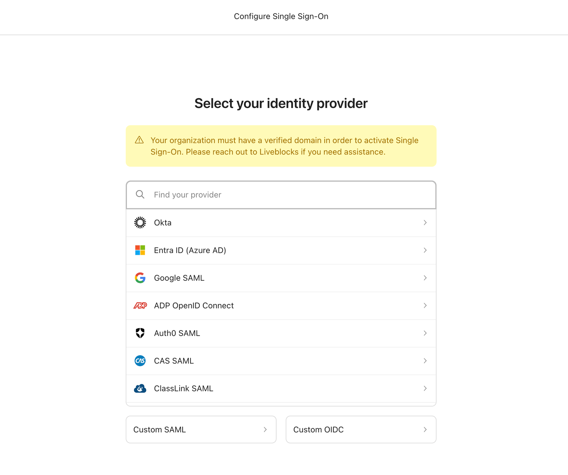 Liveblocks team security settings