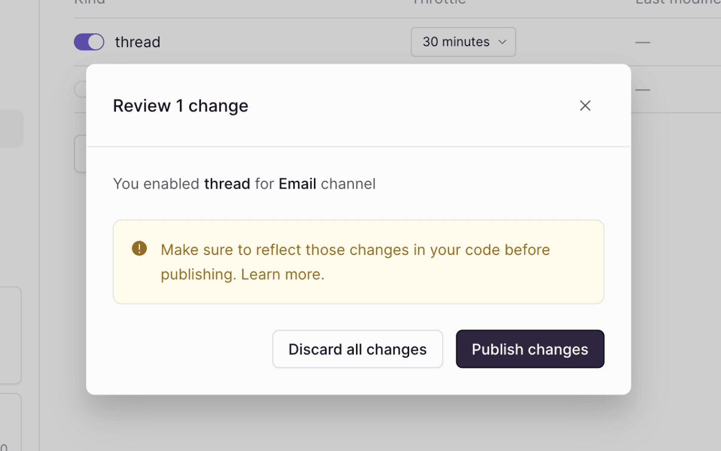 Enable thread notifications