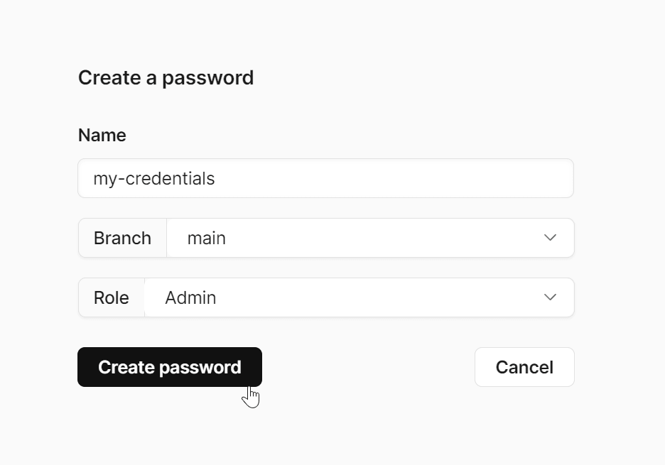 Create a PlanetScale password