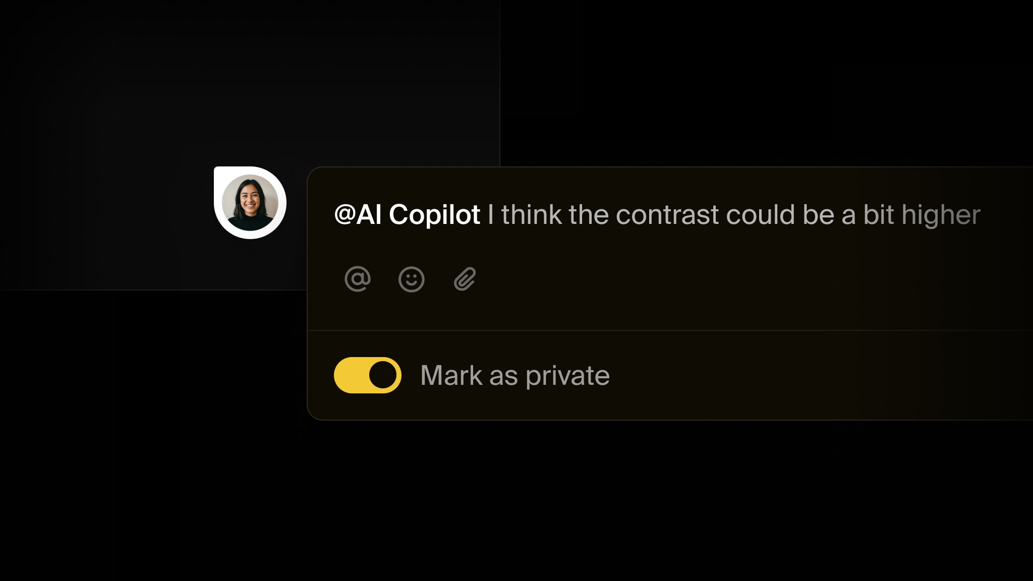Comments: private threads and a natural home for AI