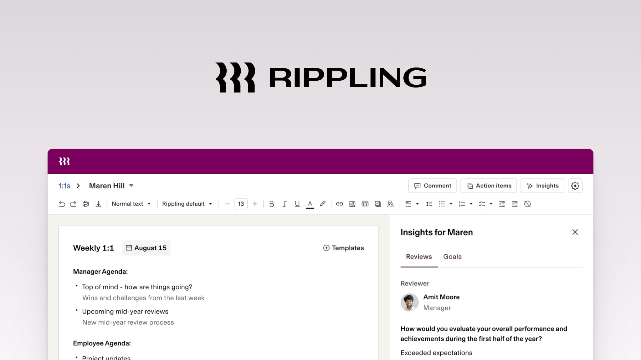 How Rippling built a 1:1s tool that rivals the UX of Google Docs