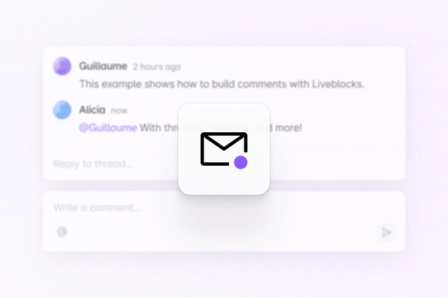 Comments Emails | Liveblocks Example