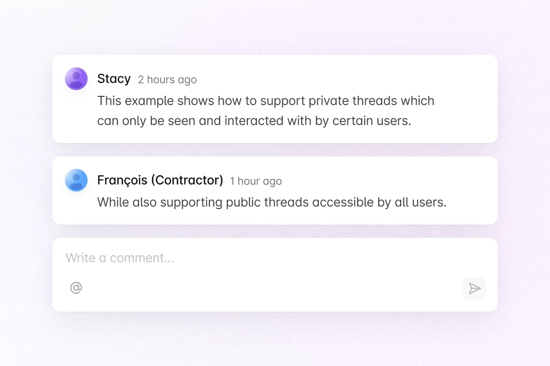 Image of Private Commenting