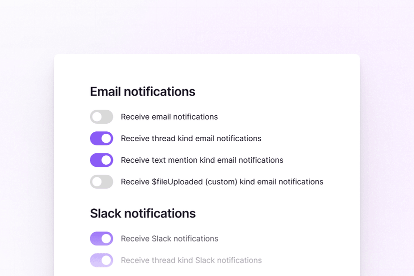 Image of Notification settings