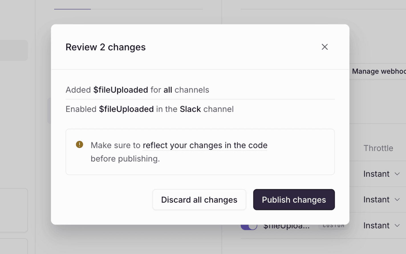 Enable custom notification