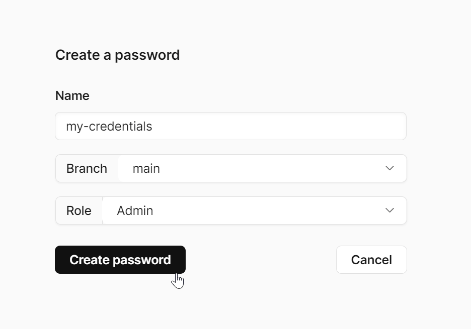 Create a PlanetScale password