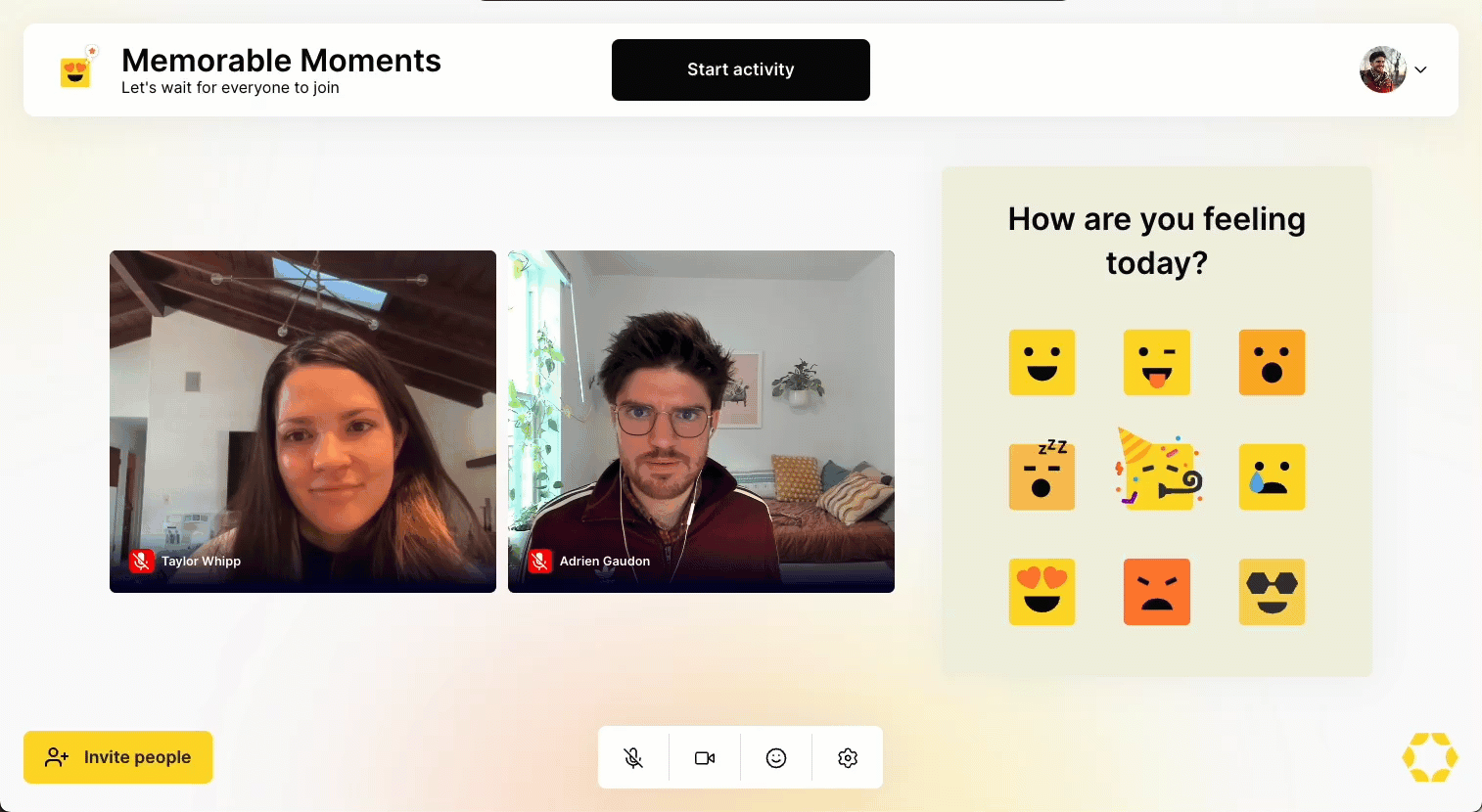 Show who’s online with you and send reactions in real-time