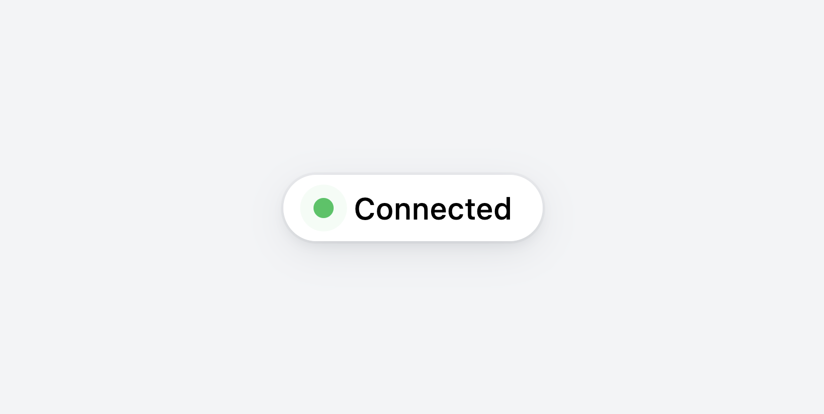 Connected status badge