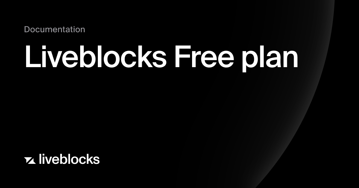 Liveblocks Free plan | Plans | Liveblocks