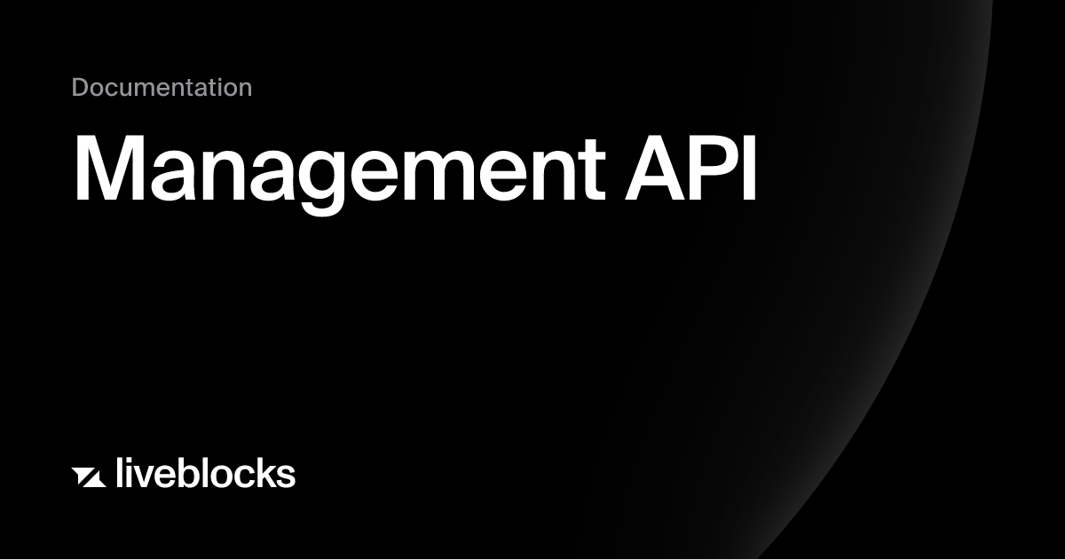 Management API | Platform | Liveblocks
