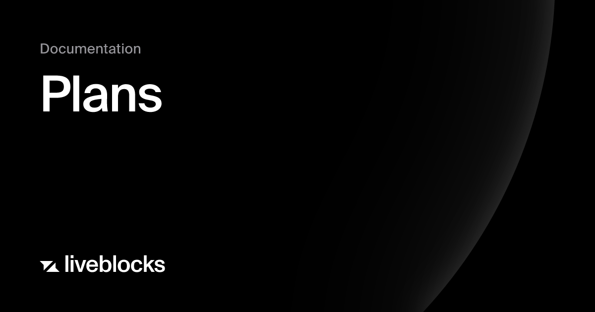 Plans | Pricing | Liveblocks
