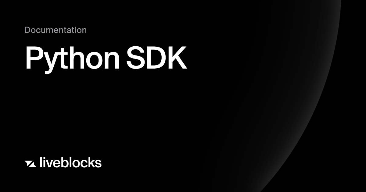 Python SDK | API Reference | Liveblocks