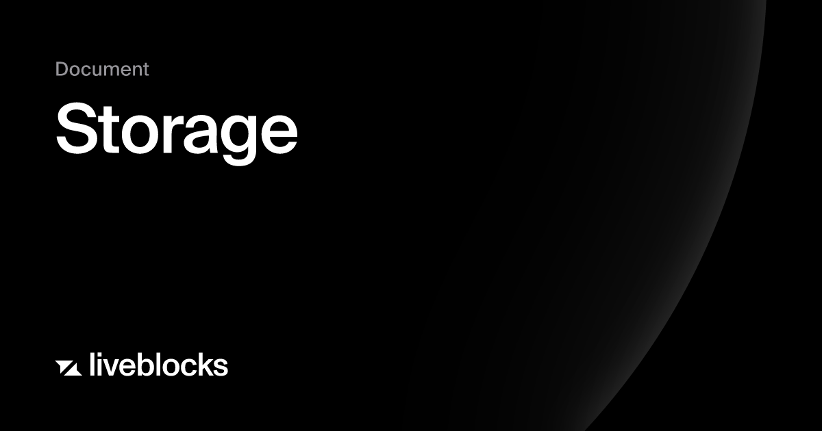 Document Storage Liveblocks documentation