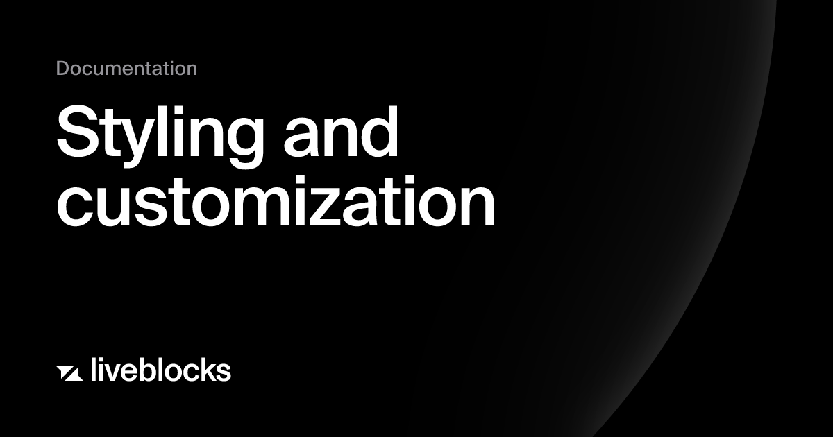 Styling and customization | AI Copilots | Liveblocks