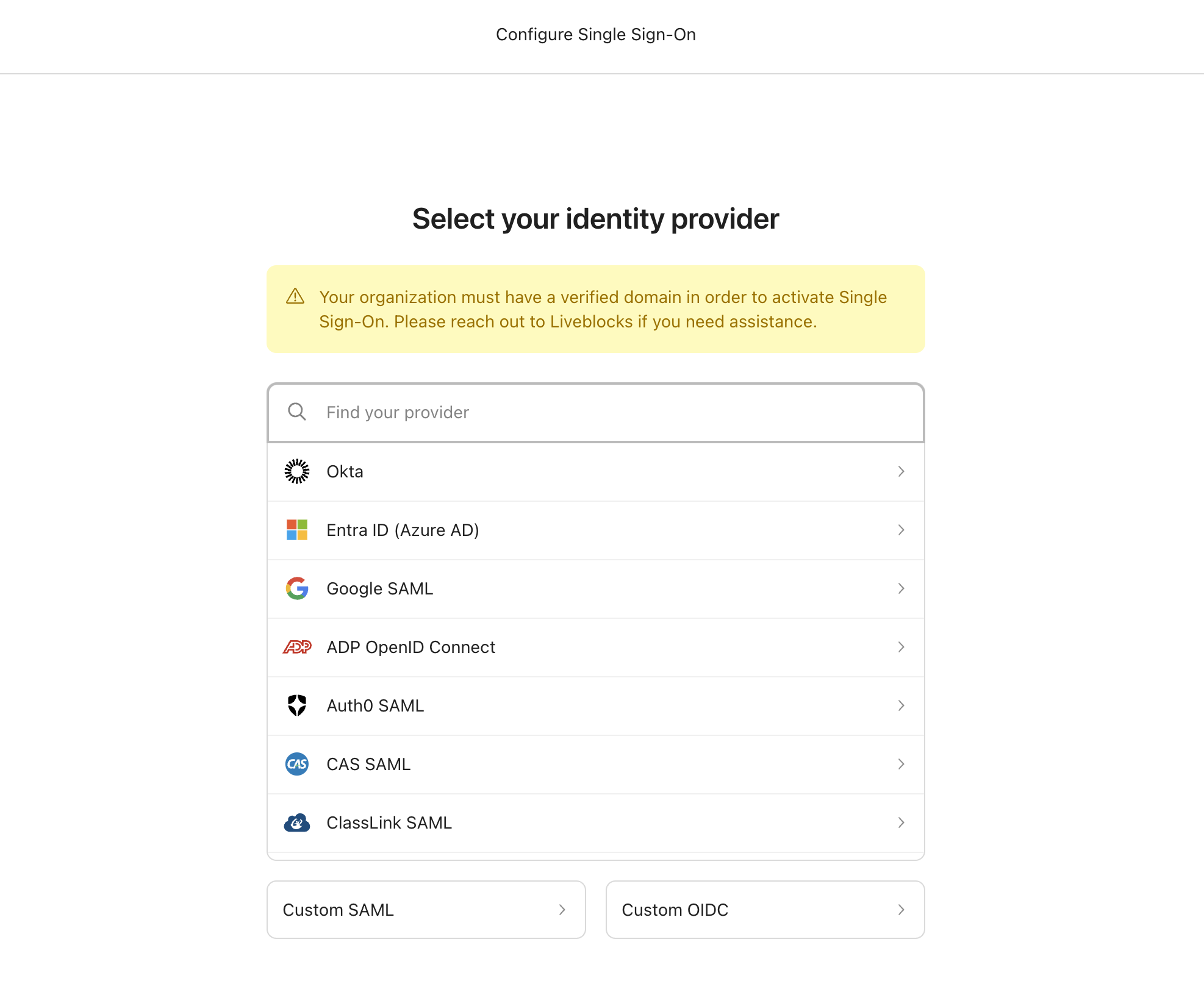 Liveblocks team security settings