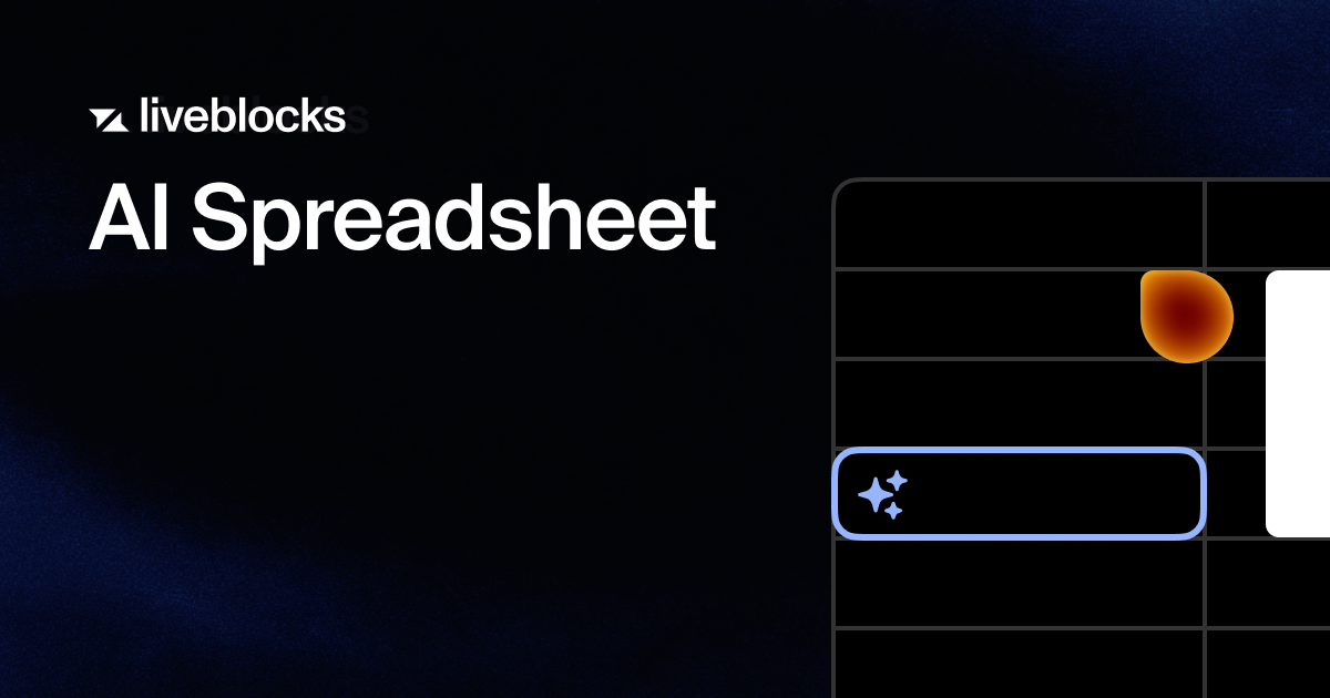 AI Spreadsheet | Liveblocks Example