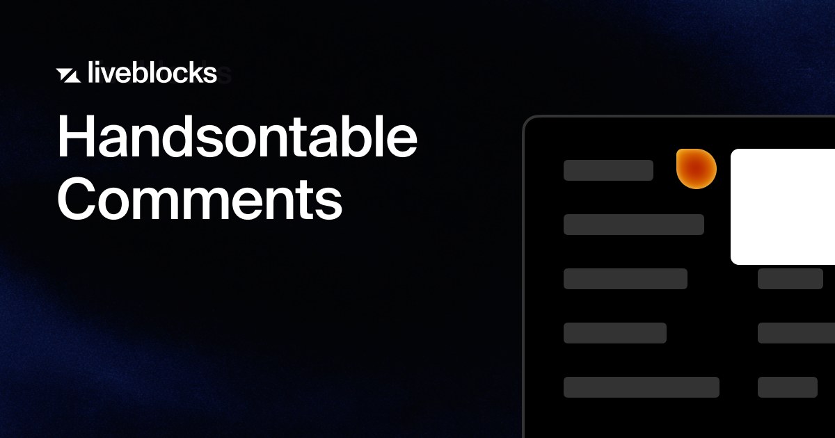 Handsontable Comments | Liveblocks Example