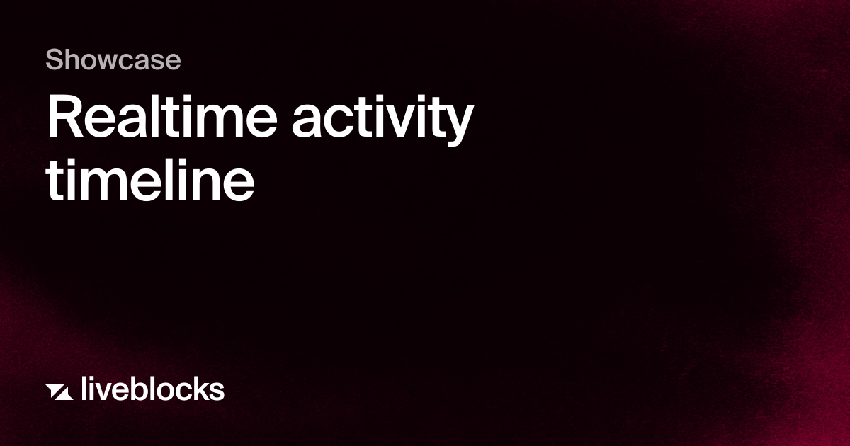 Realtime activity timeline | Showcase