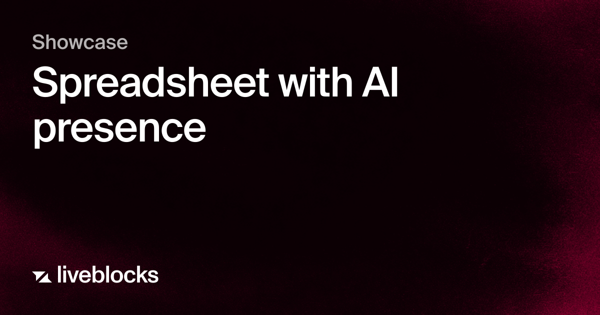 Spreadsheet with AI presence | Showcase