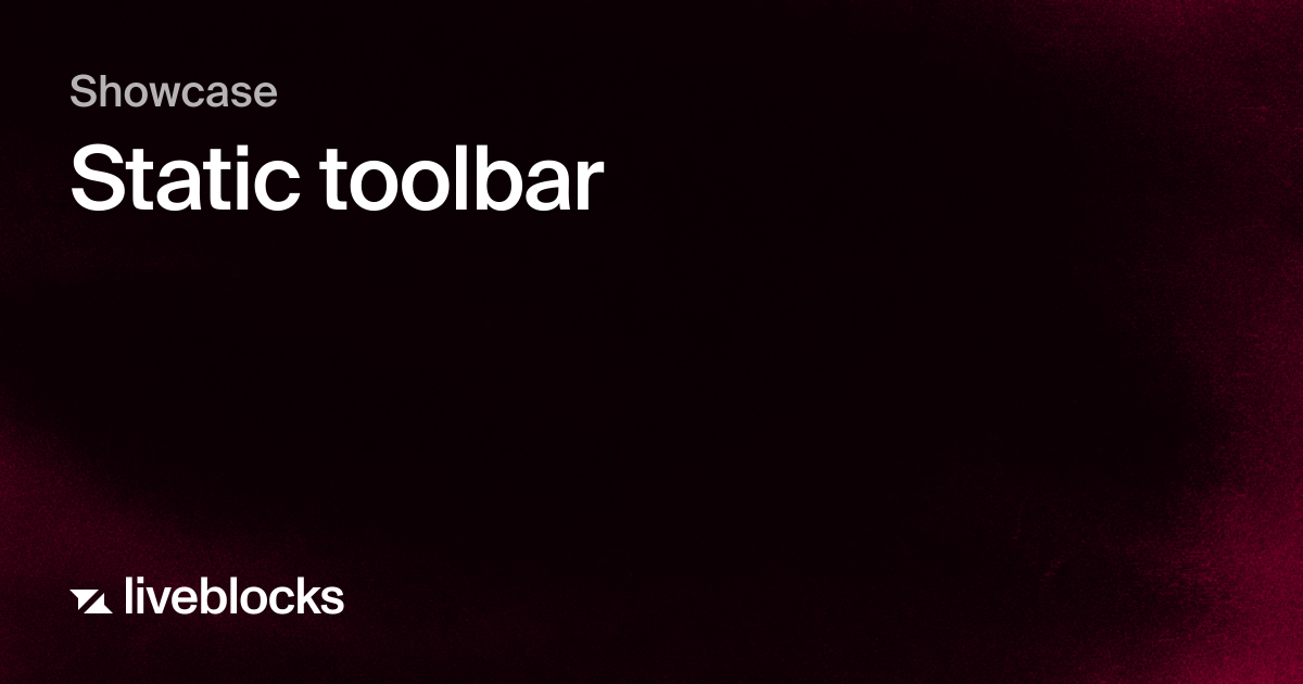 Static toolbar | Showcase